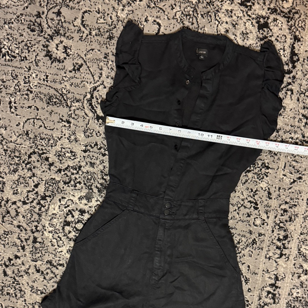 Joe's washed black soft denim Button-Up romper - Picture 6 of 13